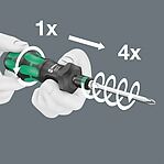 WERA Kraftform Kompakt Falttasche Turbo 1, 89mm lange Bits, 18-teilig