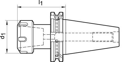 FORTIS Spannzangenfutter DIN69871 ADB SK 40 - ER 40 E. L.