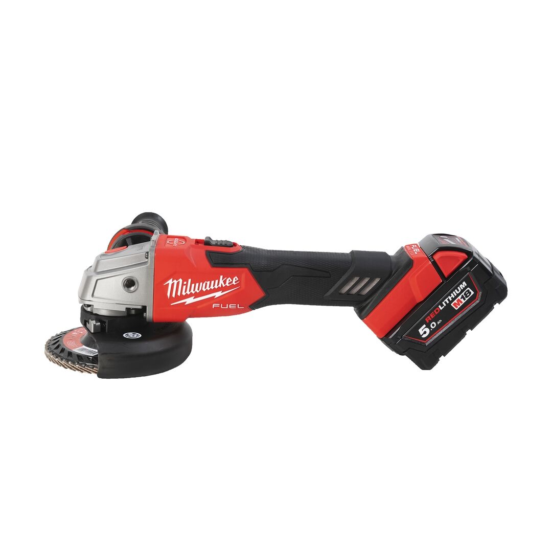 MILWAUKEE Akku-Winkelschleifer M18FSAG125XB-502X, 2x5Ah, Ladeg., Box MILWAUKEE Akku-Winkelschleifer M18FSAG125XB-502X, 2x5Ah, Ladeg., Box