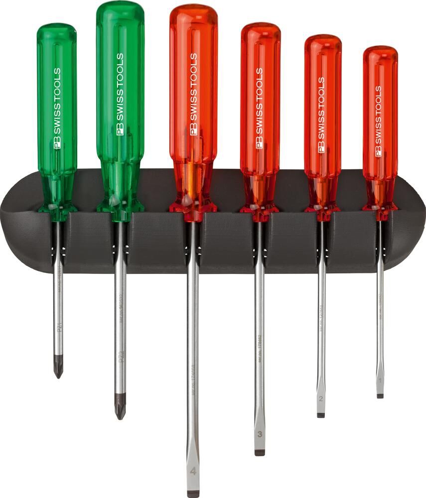 PB Swiss Tools Schraubendreher-Satz Classic 6-teilig Schlitz PZ