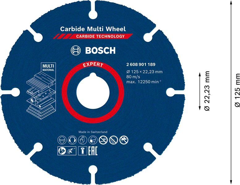 BOSCH Multiwheel Trennscheibe EXPERT Carbide 125x22,23 mm BOSCH Multiwheel Trennscheibe EXPERT Carbide 125x22,23 mm