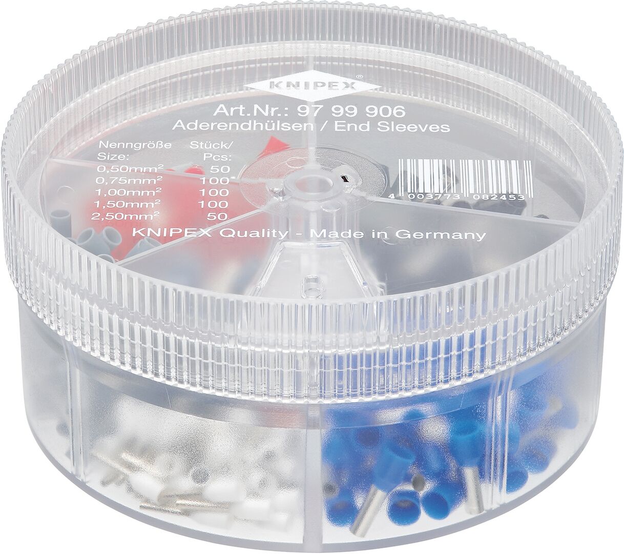 KNIPEX 97 99 906 Sortimentsboxen mit isolierten Aderendhülsen