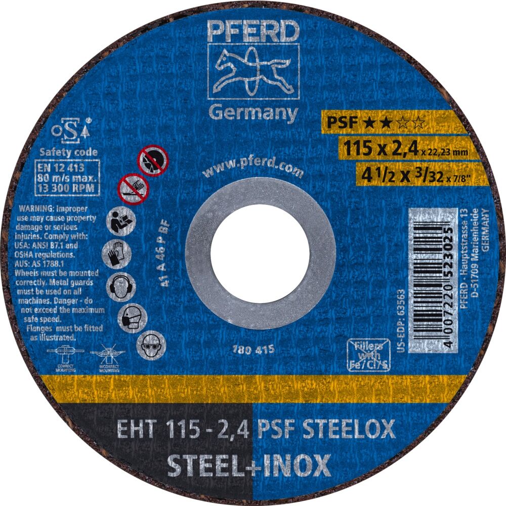 PFERD Trennscheibe A46PPSF-INOX 115x2,4mm Steelox
