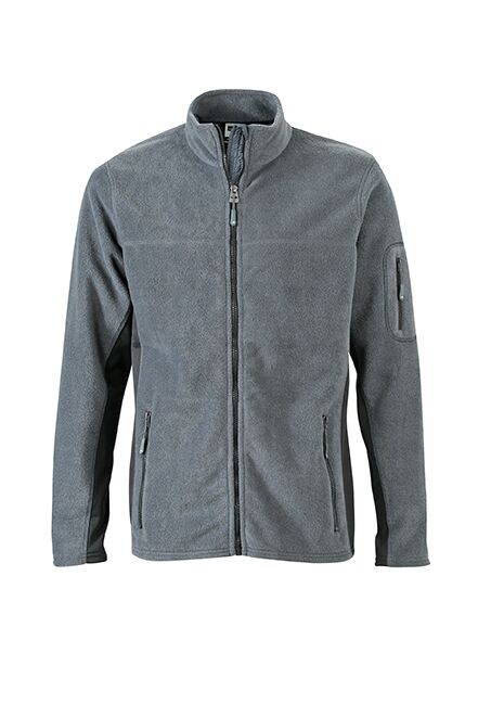 JN Mens Workwear Fleece Jacket JN842 100%PES, carbon/black, Größe 2XL JN Mens Workwear Fleece Jacket JN842 100%PES, carbon/black, Größe 2XL