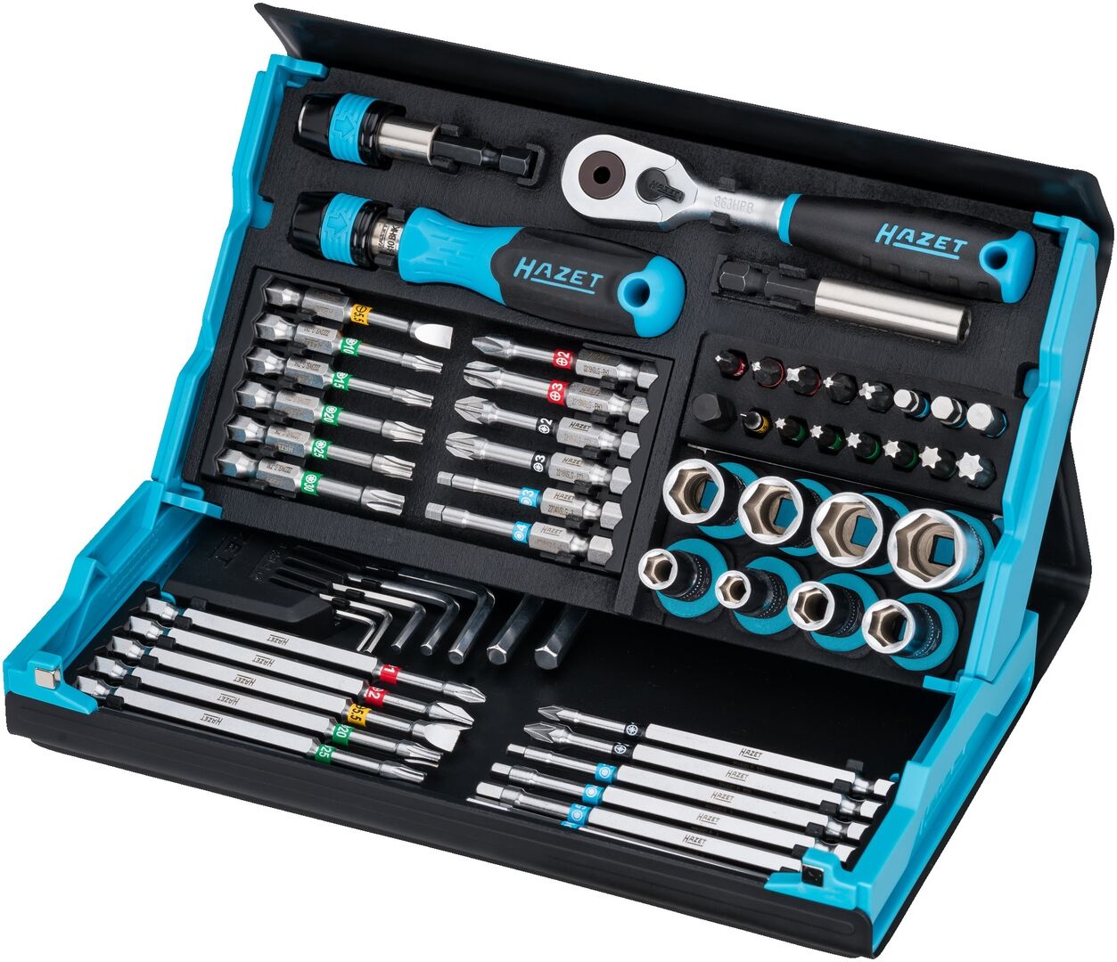 HAZET Smartcase 1/4" Steckschlüssel- und Bit-Satz 59-tlg.
