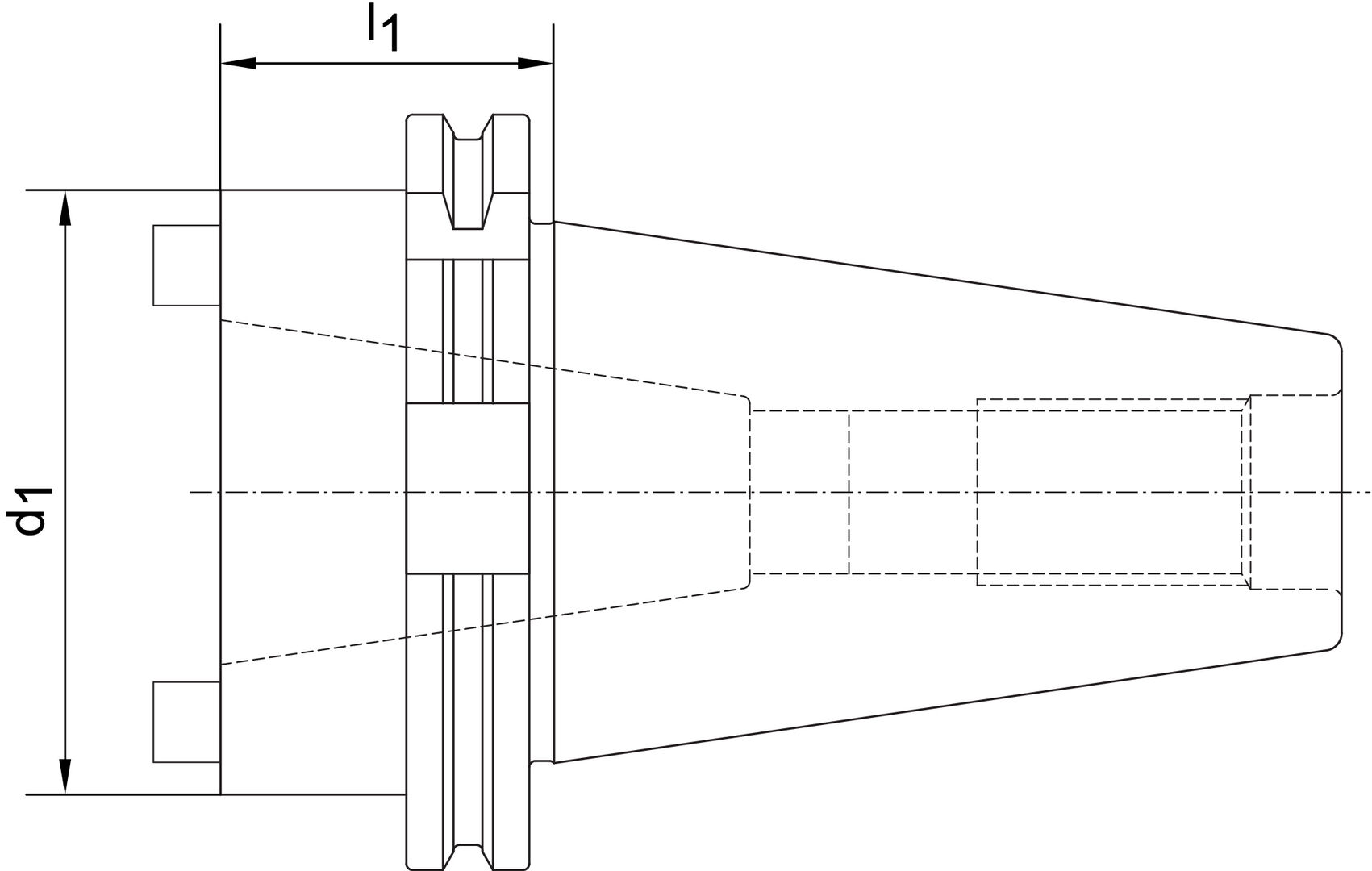 Reduzierhülse D69871A SK50/SK40          Haimer