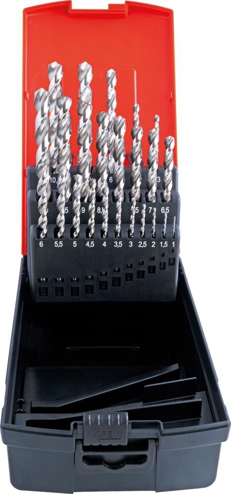 FORMAT Spiralbohrer DIN338 - W HSS 1,0-10,5 mm, inkl. KLB