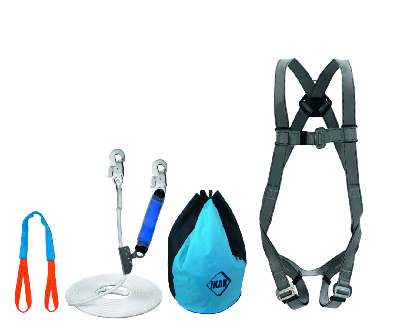 IKAR Auffanggurt-Set SET 05 bestehend: Auffanggurt IKG1, Mitlaufendes AG01, Zub