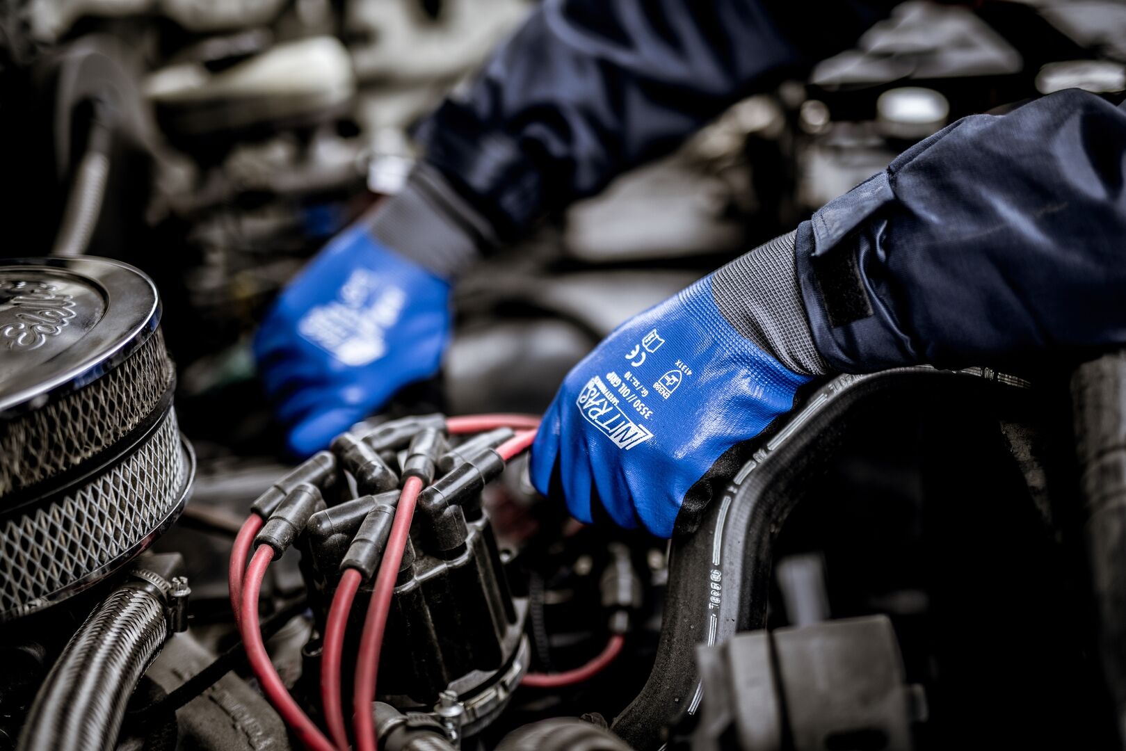 NITRAS Montage-Handschuh Oil Grip Gr. 7 Nitril gesandet blau/schwarz 3550 NITRAS Montage-Handschuh Oil Grip Gr. 7 Nitril gesandet blau/schwarz 3550