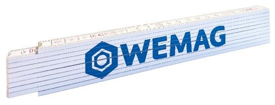 WEMAG Holzgliedermaßstab 2 Meter, weiß
