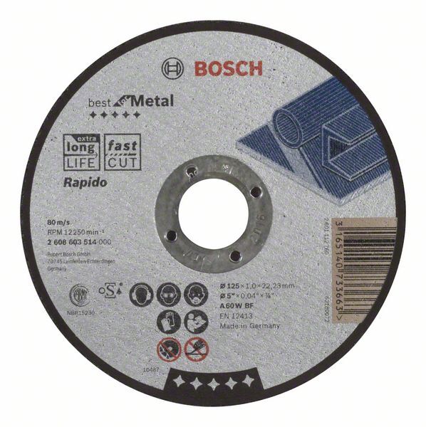 BOSCH Trennscheibe gerade Best for Metal 125x1,0mm BOSCH Trennscheibe gerade Best for Metal 125x1,0mm