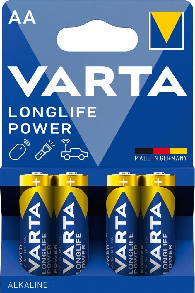 VARTA Batterie, AA K4/Mignon Bli.Verp. 4 Stk., Alkali-Mangan-Qualität