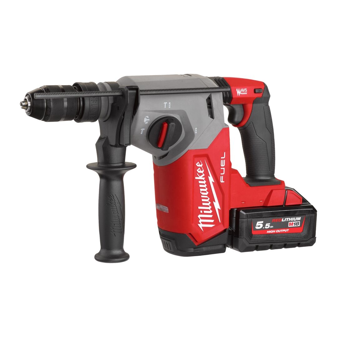 MILWAUKEE Akku-Kombihammer M18FHX-552X 2x18V/5,5Ah Ladegerät HD Box