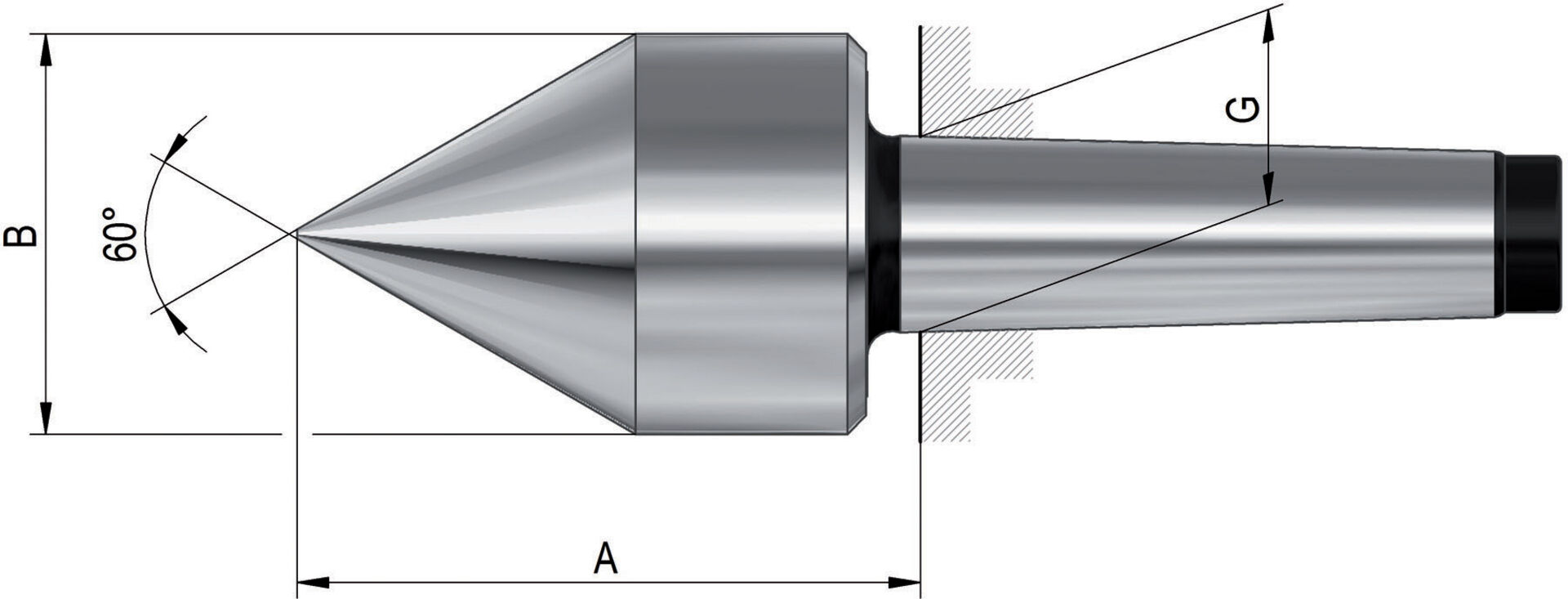 RÖHM Zentrierkegel mitlaufend 627 Gr. 274 MK 4