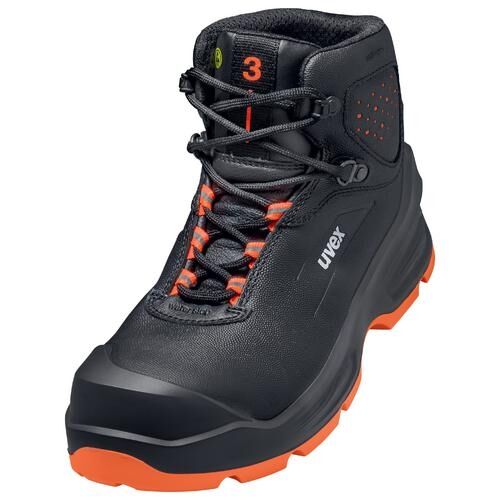 UVEX 3 Sicherheits-Stiefel Gr. 38 W11 S3 ESD SR schwarz/orange 6873.2 UVEX 3 Sicherheits-Stiefel Gr. 38 W11 S3 ESD SR schwarz/orange 6873.2