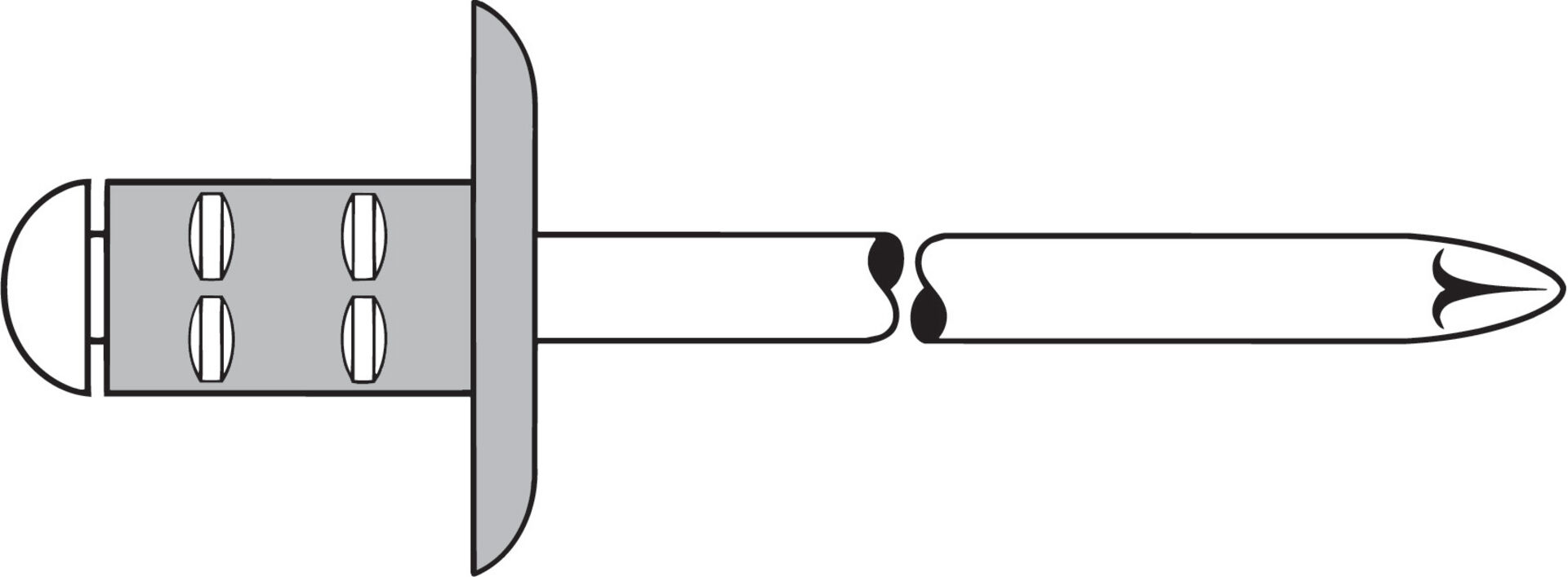 GESIPA Mehrbereich-Niet Alu Stahl Großkopf 4,8x17mm GESIPA Mehrbereich-Niet Alu Stahl Großkopf 4,8x17mm