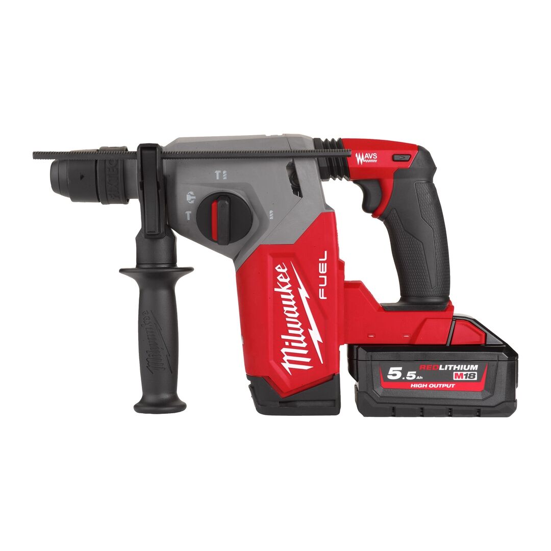 MILWAUKEE Akku-Kombihammer M18FHX-552X 2x18V/5,5Ah Ladegerät HD Box