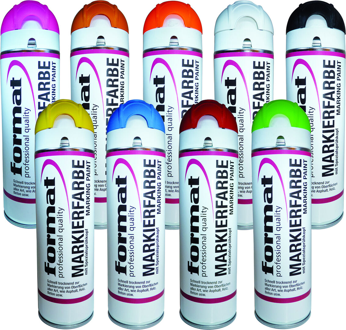 FORMAT Baustellenmarkierspray 500ml schwarz GG FORMAT Baustellenmarkierspray 500ml schwarz GG