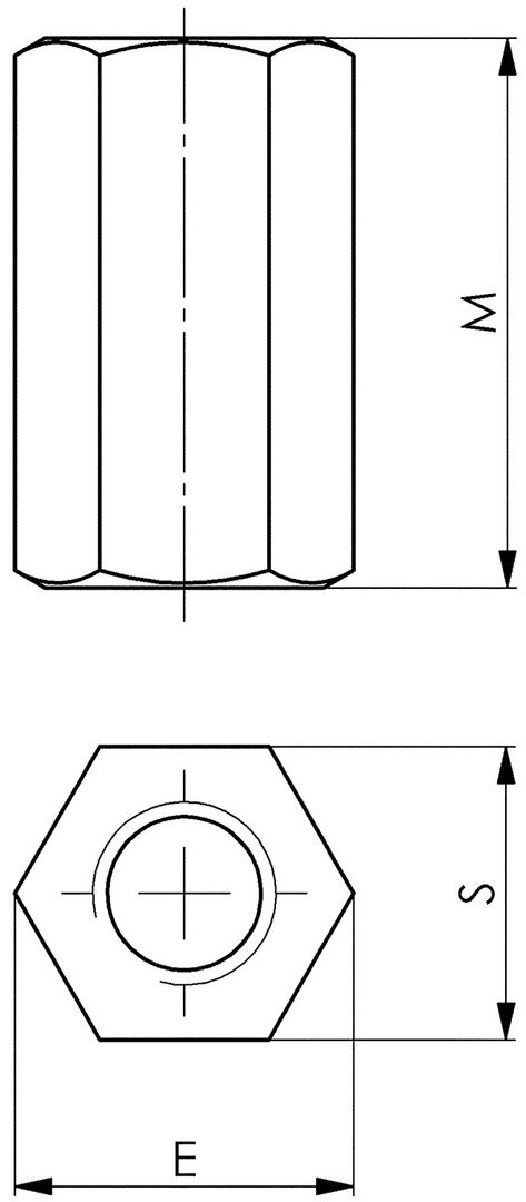 AMF VerlängerungMutter D6334 M10/17 AMF VerlängerungMutter D6334 M10/17