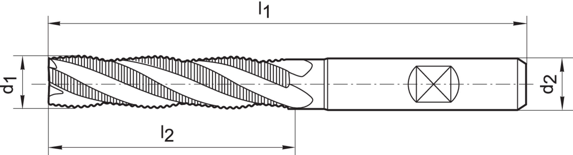 FORMAT Schruppfräser DIN844L HSSE HR 6,0mm FORMAT Schruppfräser DIN844L HSSE HR 6,0mm
