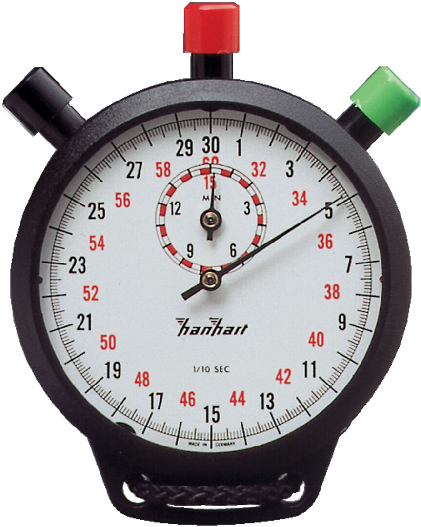 HANHART Präzisions-Additions-Stoppuhr 1/10 -Sek. 15Min. HANHART Präzisions-Additions-Stoppuhr 1/10 -Sek. 15Min.