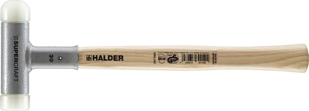 HALDER Schonhammer SUPERCRAFT 25mm mit 1 abger. Kopf rückschlagfrei HALDER Schonhammer SUPERCRAFT 25mm mit 1 abger. Kopf rückschlagfrei