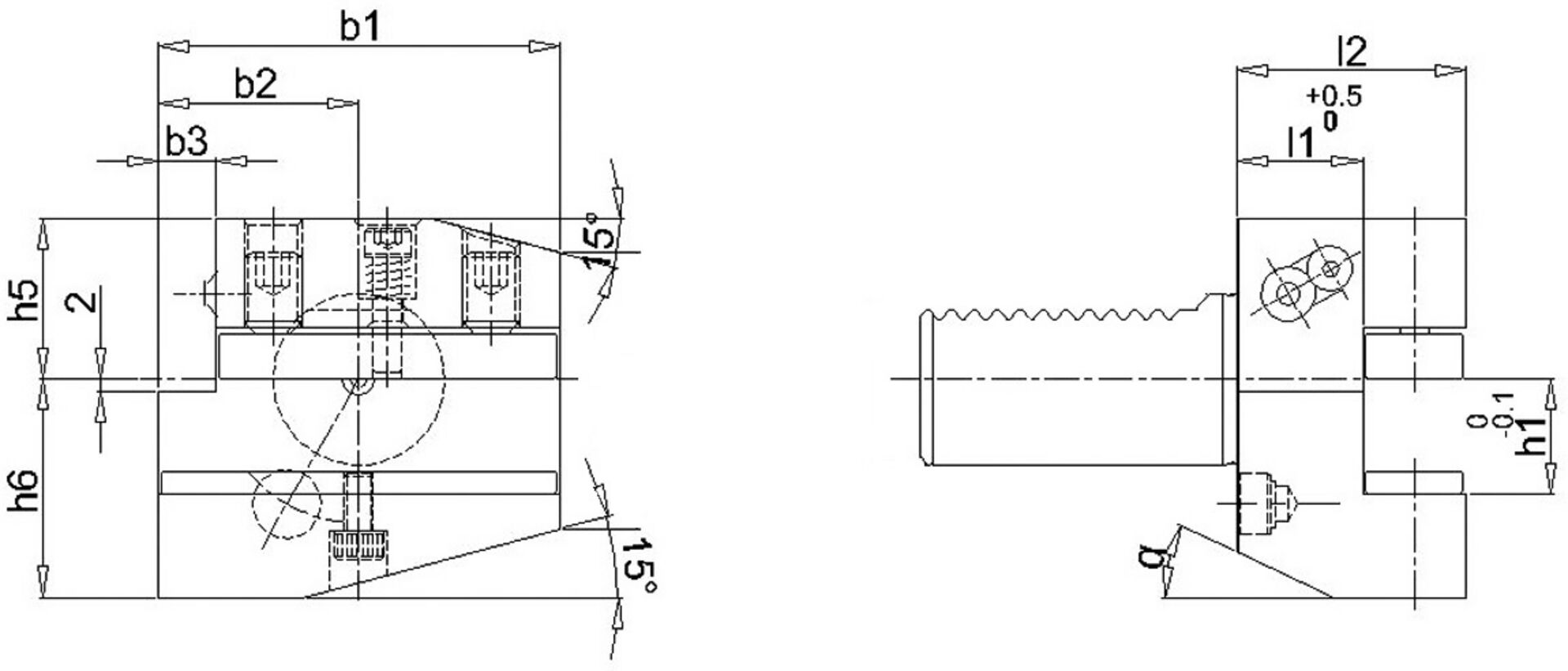 VDI Radial Werkzeugh. Li.B2 30x20mm