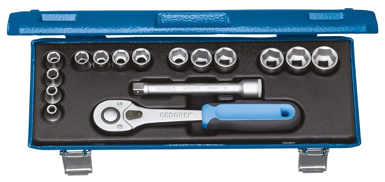 GEDORE Steckschlüssel-Set 3/8" 16-tlg 6-kant 6-19mm 30 JMU-10 2682885 GEDORE Steckschlüssel-Set 3/8" 16-tlg 6-kant 6-19mm 30 JMU-10 2682885
