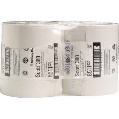 SCOTT Toilettenpapier 8511 2lagig 380m weiß 6 Rl./Pack. SCOTT Toilettenpapier 8511 2lagig 380m weiß 6 Rl./Pack.