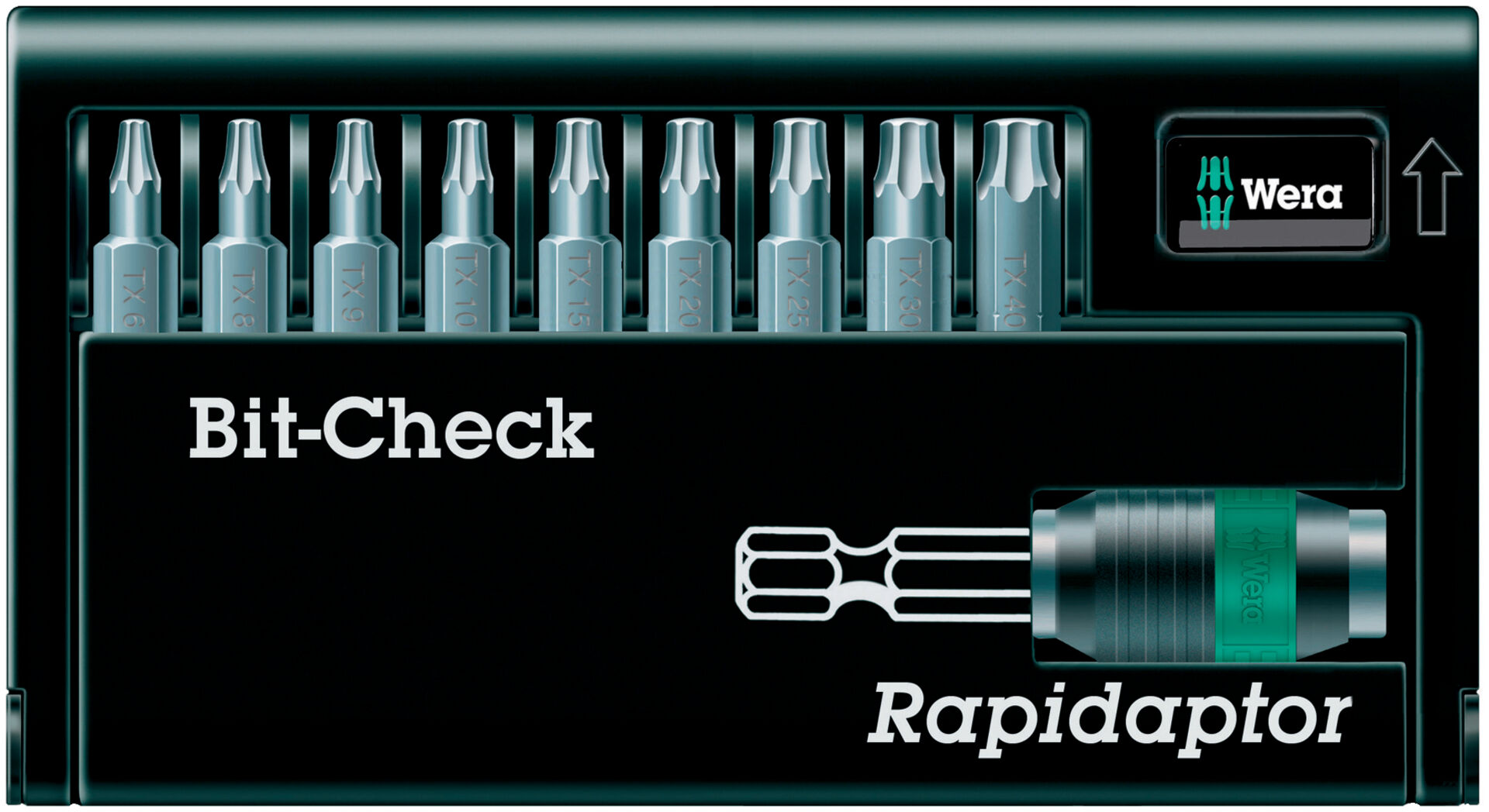 WERA Bitsortiment 10-teilig, Rapidaptor, TX Universal 2