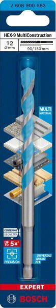 BOSCH MultiConstruction Bohrer HEX-9 EXPERT 12x90x150mm 6-kant
