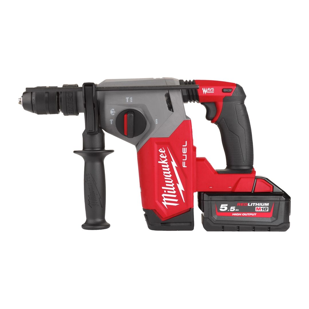 MILWAUKEE Akku-Kombihammer M18FHX-552X 2x18V/5,5Ah Ladegerät HD Box