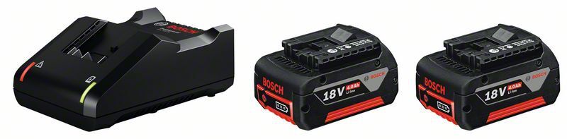 BOSCH Starter-Set 2xGBA 18V/4,0 AH Ladegerät GAL 18V-40
