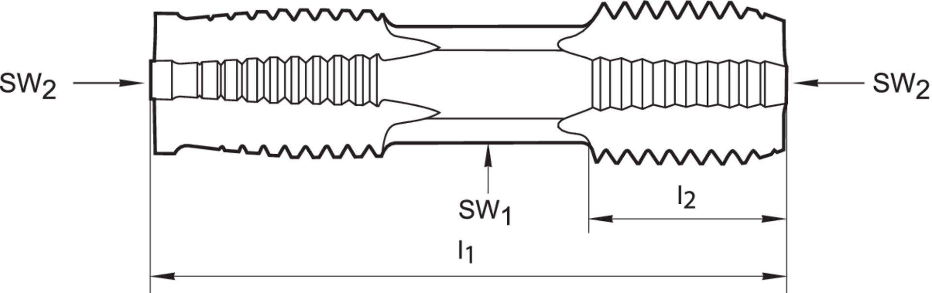VÖLKEL Gewindebohrer doppels. M14 VÖLKEL Gewindebohrer doppels. M14