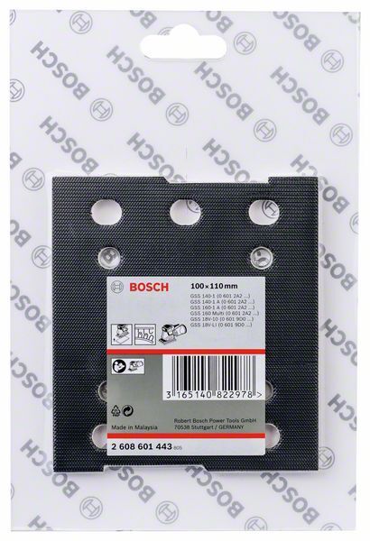 BOSCH Schleifplatte mit Kletthaftung 110x100 mm