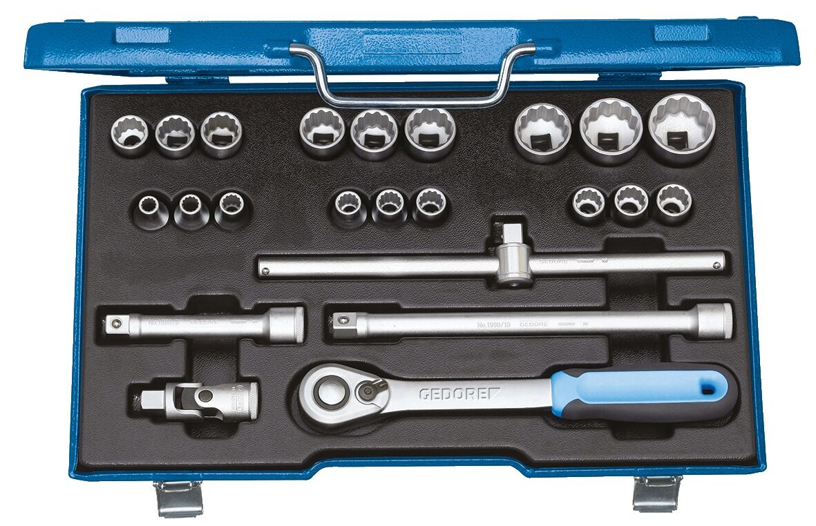 GEDORE Steckschlüssel-Satz 1/2" 23-tlg UD 8-32mm, D 19 EMU-20, 2545845 GEDORE Steckschlüssel-Satz 1/2" 23-tlg UD 8-32mm, D 19 EMU-20, 2545845