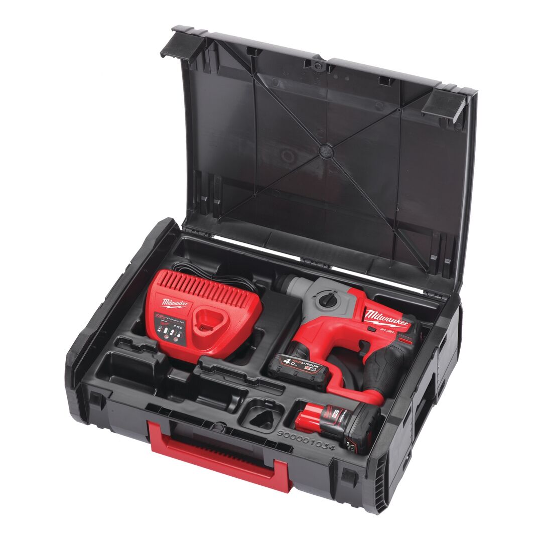 Milwaukee Akku-Bohrhammer 4.0Ah + HD Box M12 CH-402C Milwaukee Akku-Bohrhammer 4.0Ah + HD Box M12 CH-402C