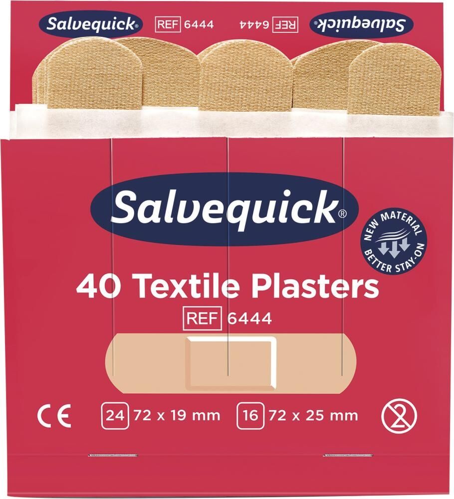 SALVEQUICK Nachfüllpack 6x40 Pflaster Textil SALVEQUICK Nachfüllpack 6x40 Pflaster Textil