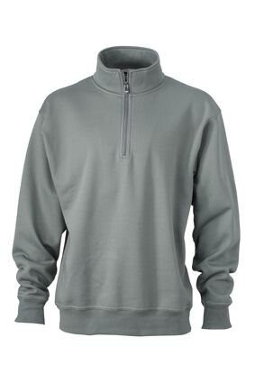 JN Workwear Half Zip Sweat JN831 70%BW/30%PES, dark-grey, Größe L JN Workwear Half Zip Sweat JN831 70%BW/30%PES, dark-grey, Größe L