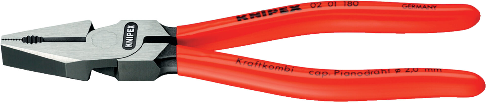 KNIPEX 02 01 200 Kraft-Kombizange schwarz atramentiert 200 mm