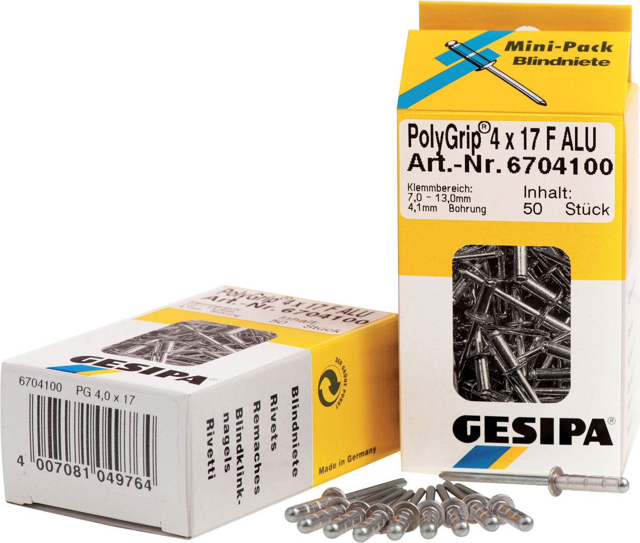 GESIPA Mini-Pack PolyGrip Alu/Stahl 3,2x11 GESIPA Mini-Pack PolyGrip Alu/Stahl 3,2x11