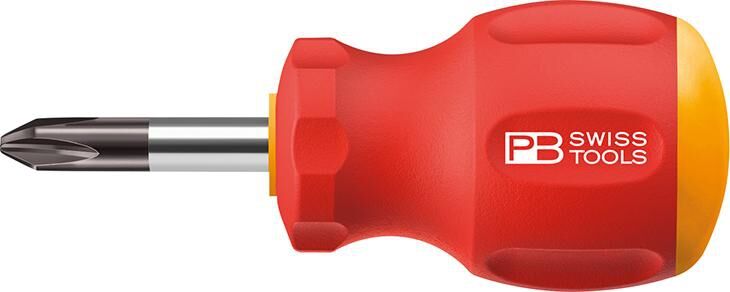 PB Swiss Tools Schraubendreher Stubby PH1x 30mm, SwissGrip