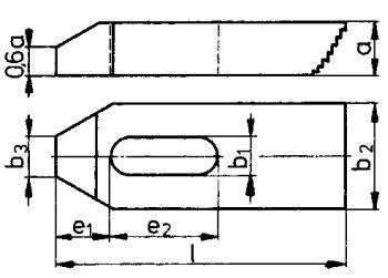 Spanneisen  Treppenzähnen 6314Z-6,6X 50