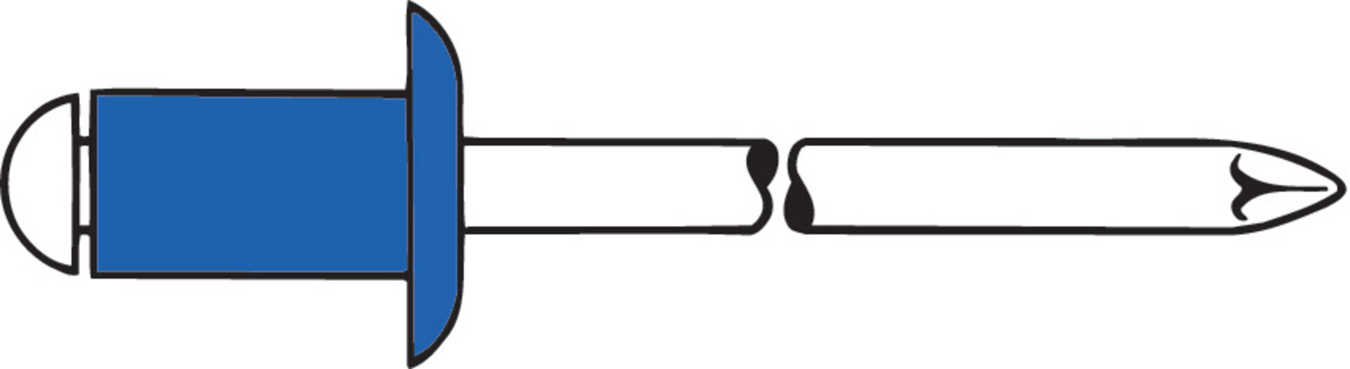 GESIPA Blindniet Stahl Standard Flachrundkopf 4x8mm GESIPA Blindniet Stahl Standard Flachrundkopf 4x8mm