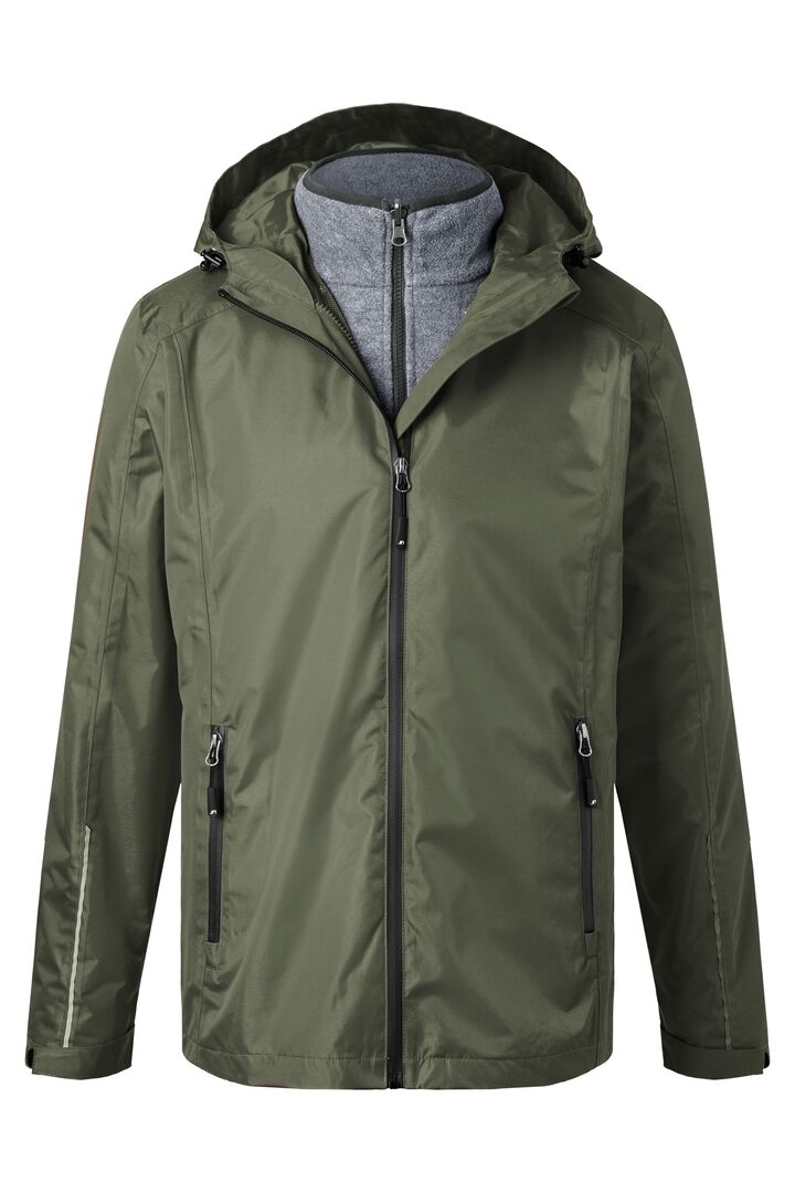 JN Men's 3-in-1-Jacket JN1154 olive/black, Größe M JN Men's 3-in-1-Jacket JN1154 olive/black, Größe M