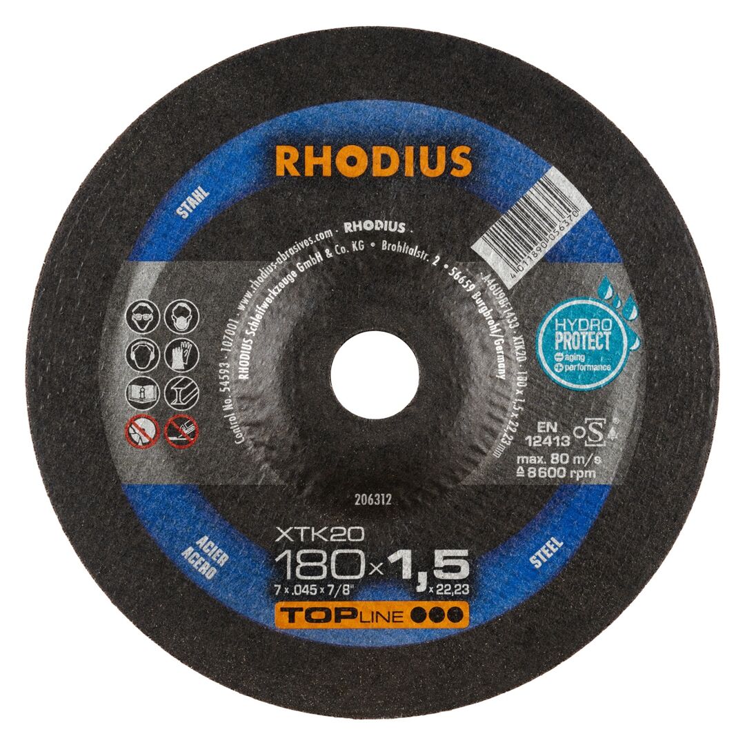 RHODIUS Extradünne Trennscheibe XTK 20 Top Stahl 230x1,9x22,2mm