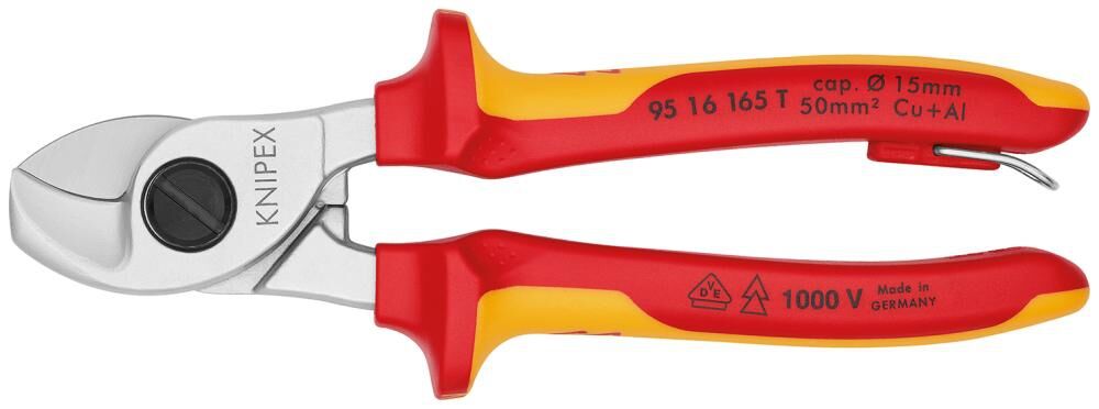 KNIPEX 95 16 165 T Kabelschere Mehrk. VDE, verchr. 165 mm KNIPEX 95 16 165 T Kabelschere Mehrk. VDE, verchr. 165 mm