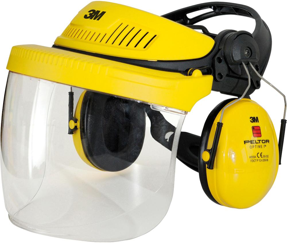 3M Schutzschild Kombination Gelb Gehörsch. H510P3E Polyc. Visier 5F-11 3M Schutzschild Kombination Gelb Gehörsch. H510P3E Polyc. Visier 5F-11