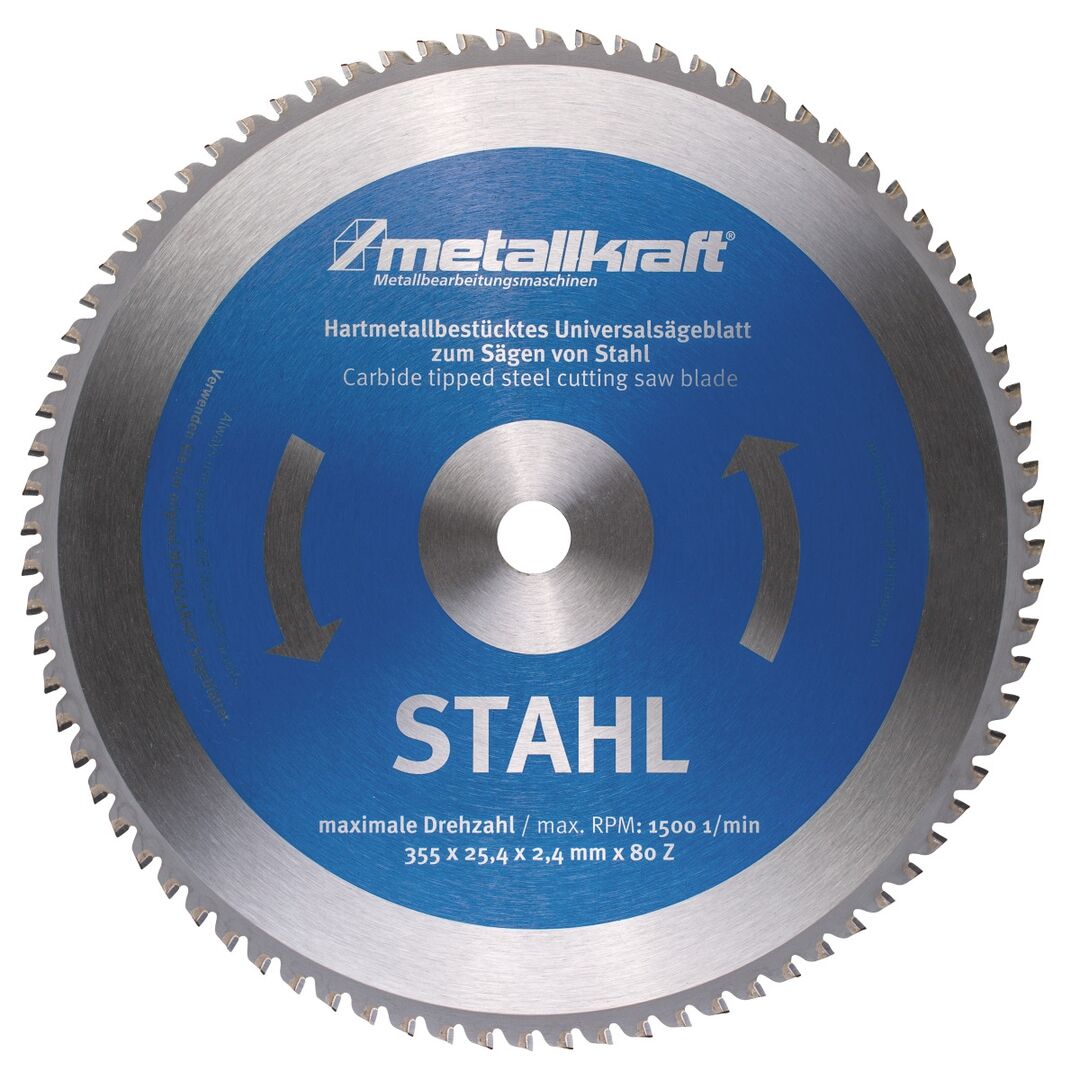 METALLKRAFT Sägeblatt Stahl Ø355x2,4x25,4mm Z80 für MTS 356 METALLKRAFT Sägeblatt Stahl Ø355x2,4x25,4mm Z80 für MTS 356