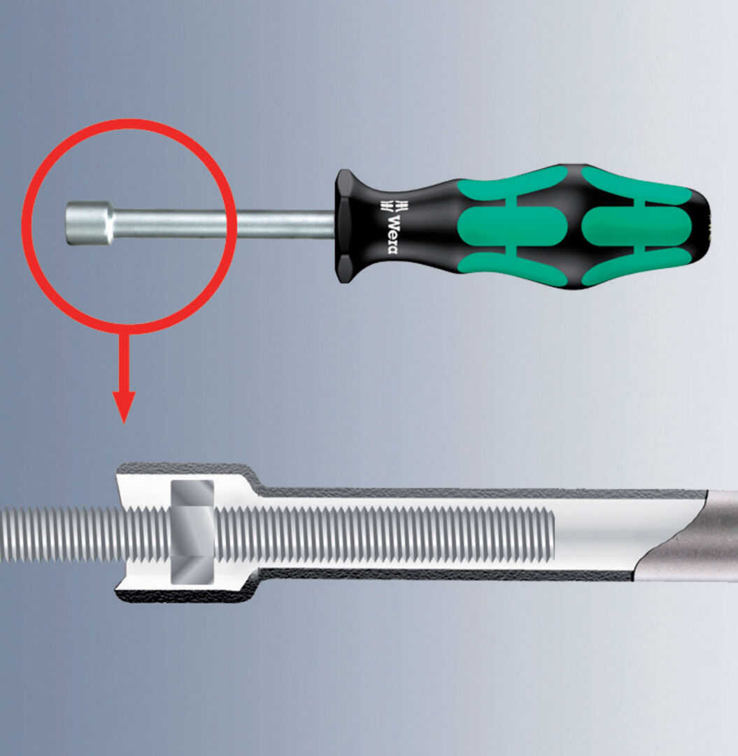 WERA Steckschlüssel-Schraubendreher Set 7-teilig mit Bohrung WERA Steckschlüssel-Schraubendreher Set 7-teilig mit Bohrung